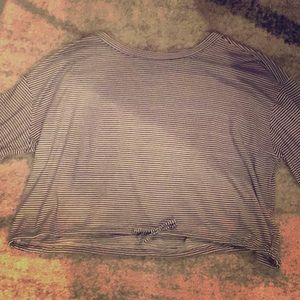 A black and white striped top